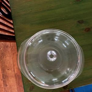 Vintage PYREX 2 Q. Clear Glass 024 Round Casserole Baking Dish W/Lid